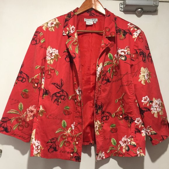 VINTAGE NANCY BOLEN PRINTED JACKETS SIZE 14 - Picture 2 of 9